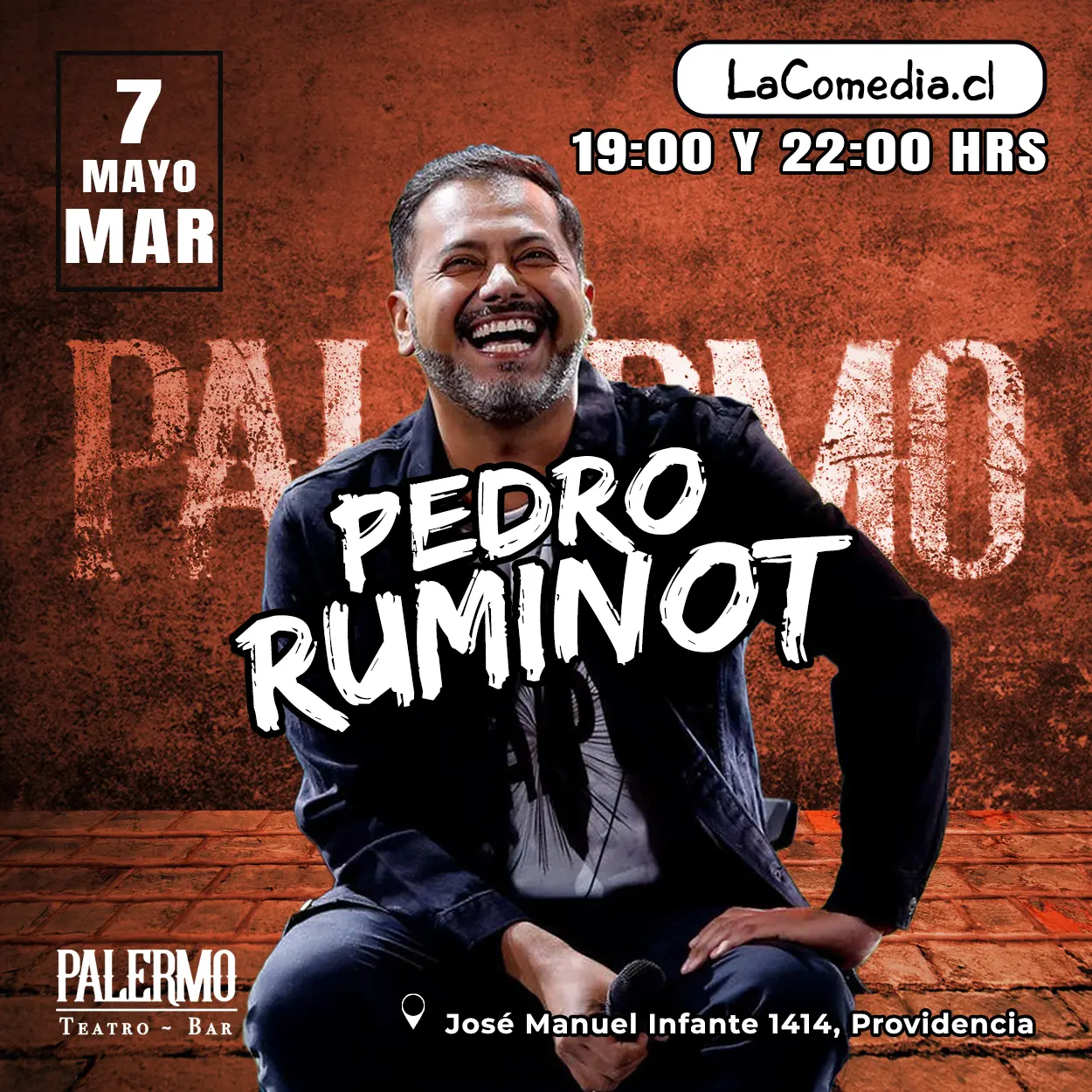 7 de mayo 19 y 22 h Pedro Ruminot