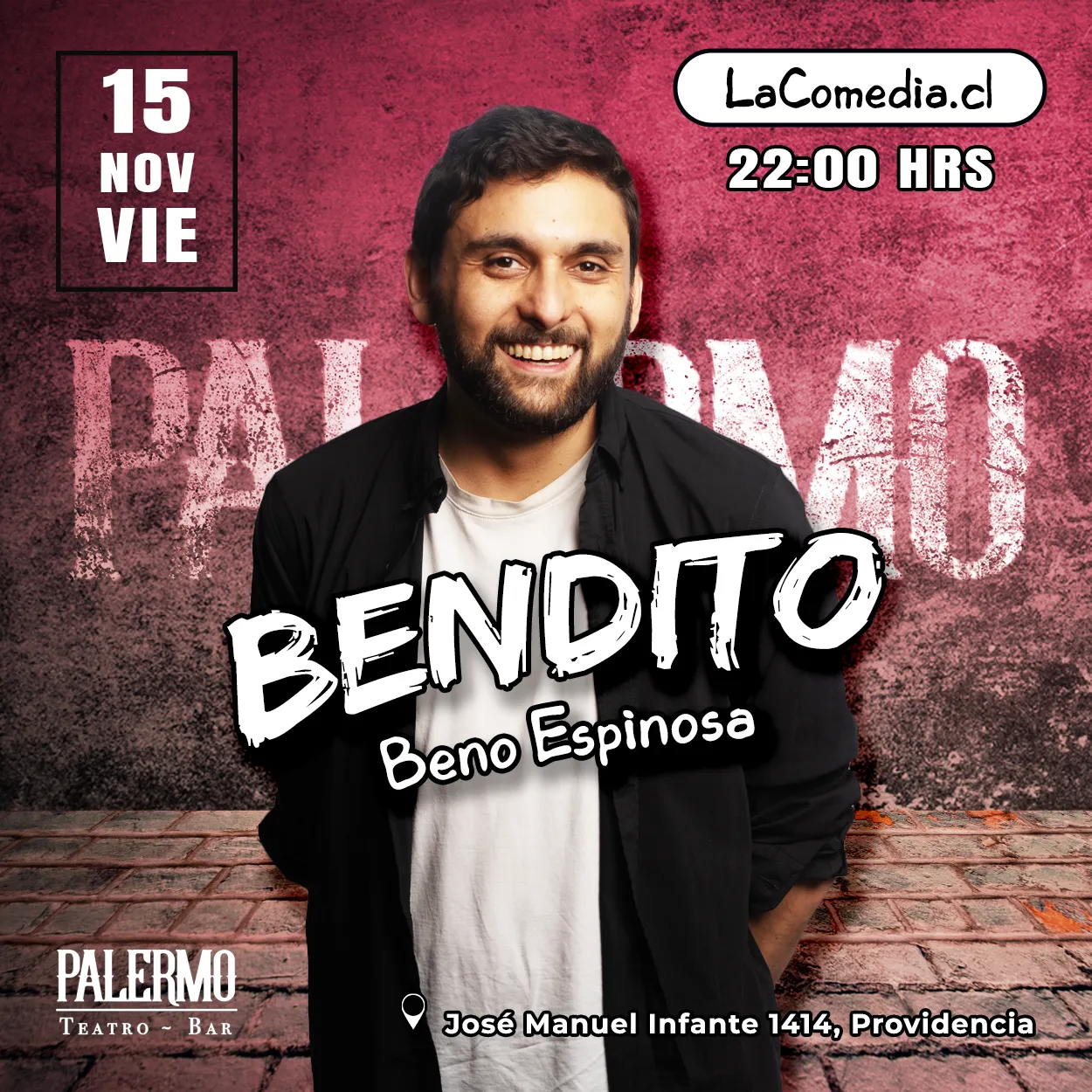 Nov – Viernes 15 – 22 hrs – Beno Espinosa