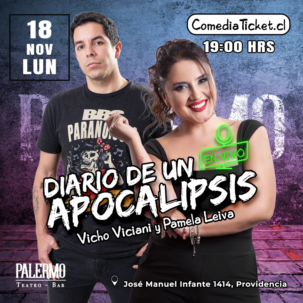 Nov – Lunes 18 – 19 hrs – Diario de un Apocalipsis