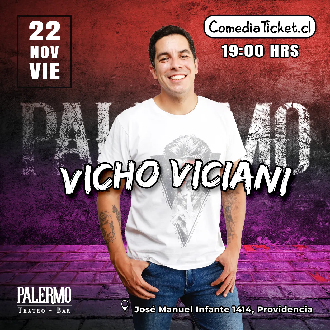 Nov – Viernes 22 – 19 hrs – Vicho Viciani