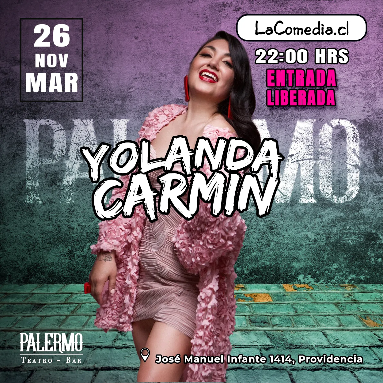 Nov – Martes 26 – 22 hrs – Yolanda Carmín LIBERADO