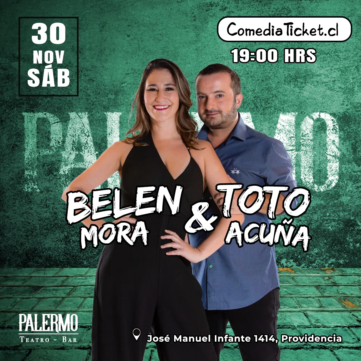 Nov – Sábado 30 – 19 hrs – Belén M y Toto A